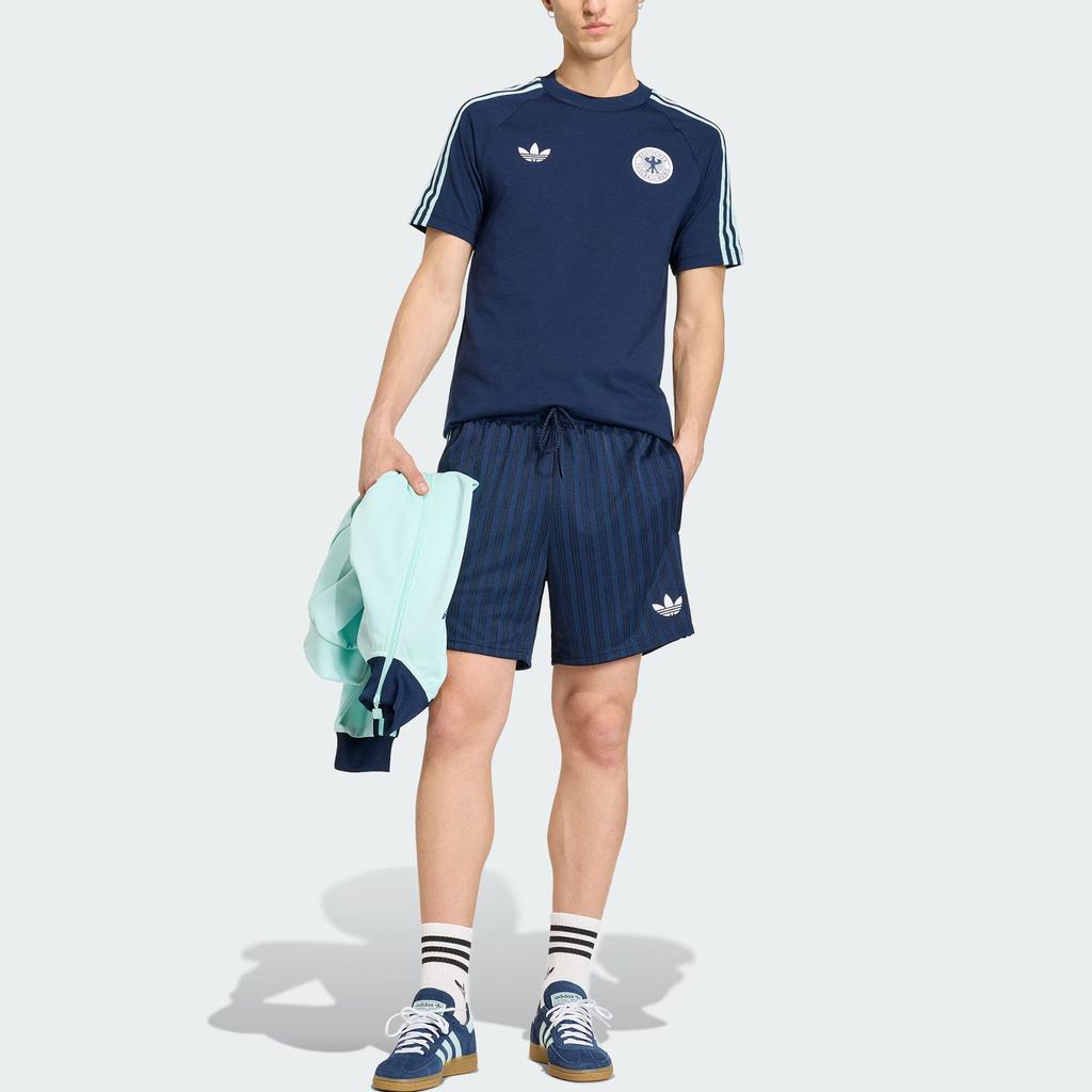 adidas T-Shirt Originali Germania Blu Collegiate Uomo Top Blu JZ9342