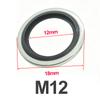 Car Oil Pan Drain Plug Washer Sealing Gasket M12 M14 Self Centering Galvanized Rubber Bonded Seal Washer Engine Oil Plug Washers