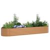 Elevated Planter Box Brown 320 x 80 x 44 cm Steel