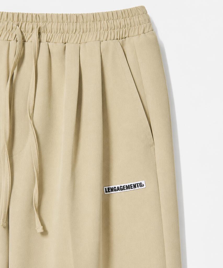 LENGAGEMENT Two-Tuck Wide Banded Slacks [Oil Green]