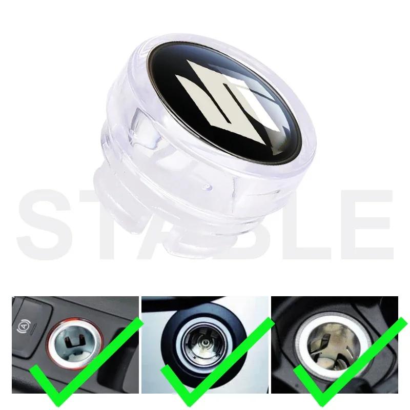 Car Cigarette Lighter Cover Dust Proof Decoration Cap for Suzuki Logo SX4 Samurai S-Cross Jimny Swift Grand Vitara Ignis Baleno