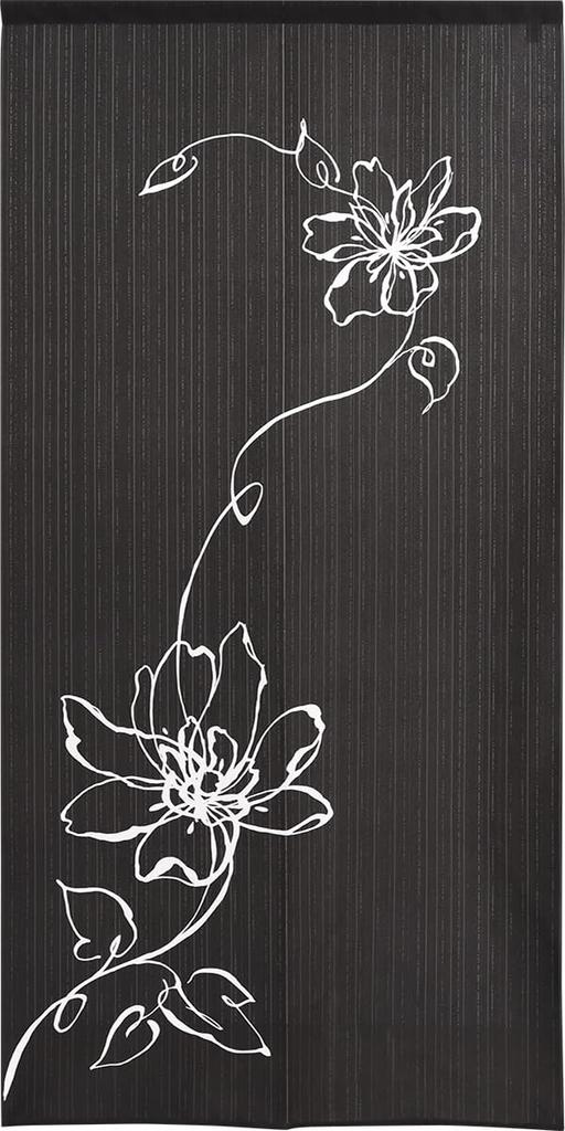 Noren Kobo Noren Stylish Floral Print Long Simple and Room 85cm Wide x 170cm Uenusta 2253 Curtain, Tapestry, Natural, Divider/Privacy Screen, Long,