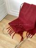 Maelard Women's Imitation Cashmere Plaid Scarf: Warm, Thick Dual-Use Shawl for Autumn and Winter.