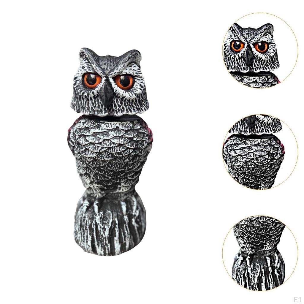 Garden Statue Owl Figurines Gifts Crafts Accessories,Sway Head Sculpture Landscape Ornaments for