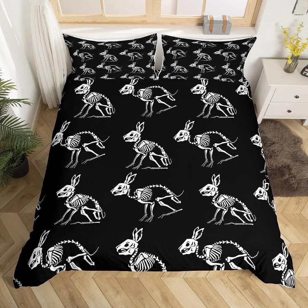 Death Moth Duvet Cover Set Skull Bedding Set Snake Mandala Moon Phase Comforter Cover Trippy Skeleton Quilt Cover Set Queen Size