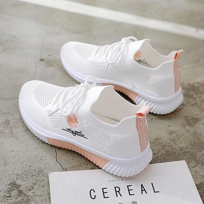 Rf20 White Shoes  Summer New Mesh Breathable Casual Shoes Sneaker Little Daisy Mesh Surface Shoes Running Shoes