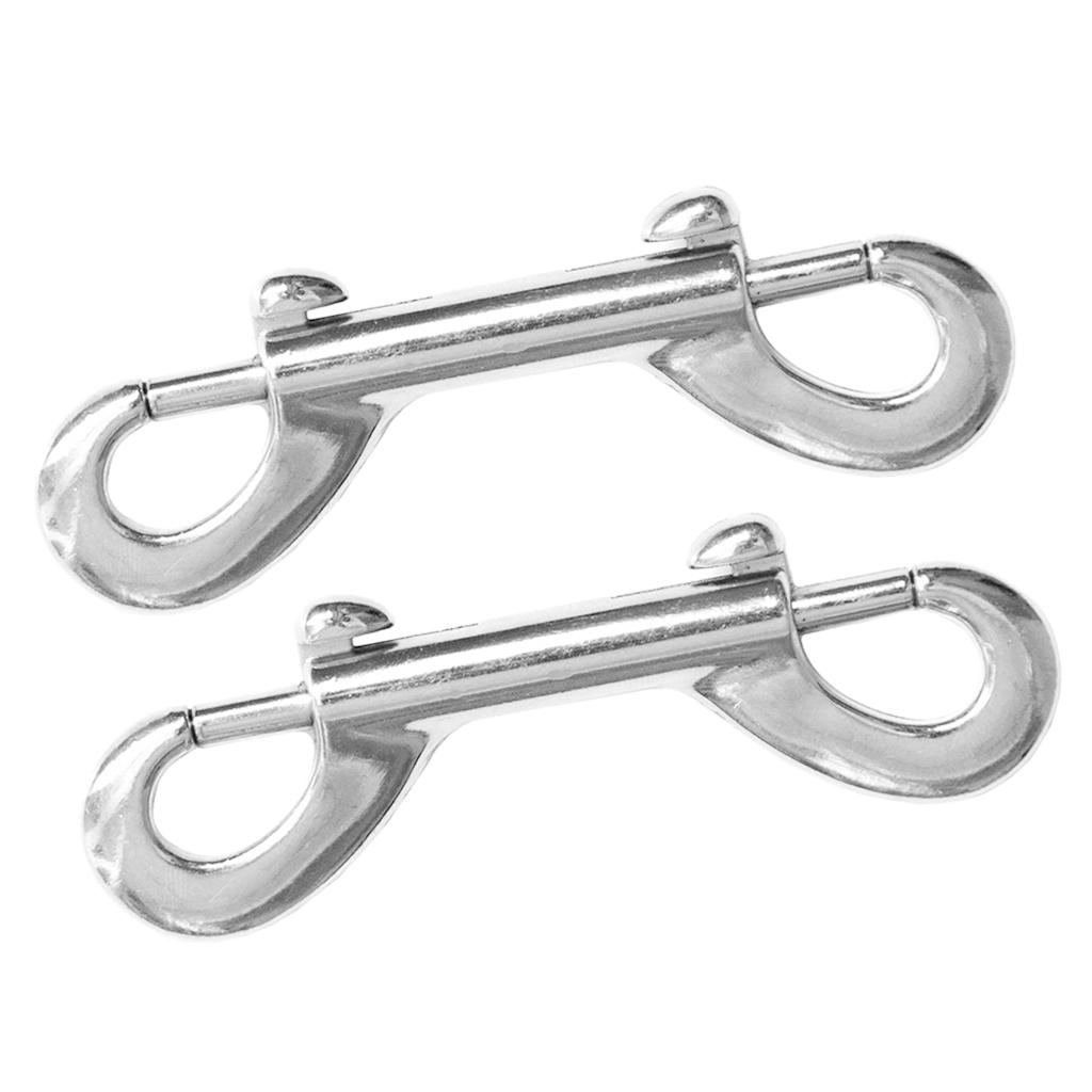 Heavy Duty Double Ended Snap Hook Alloy Trigger Bolt Clip Keychain for Horse Feed Tub Gate Latch