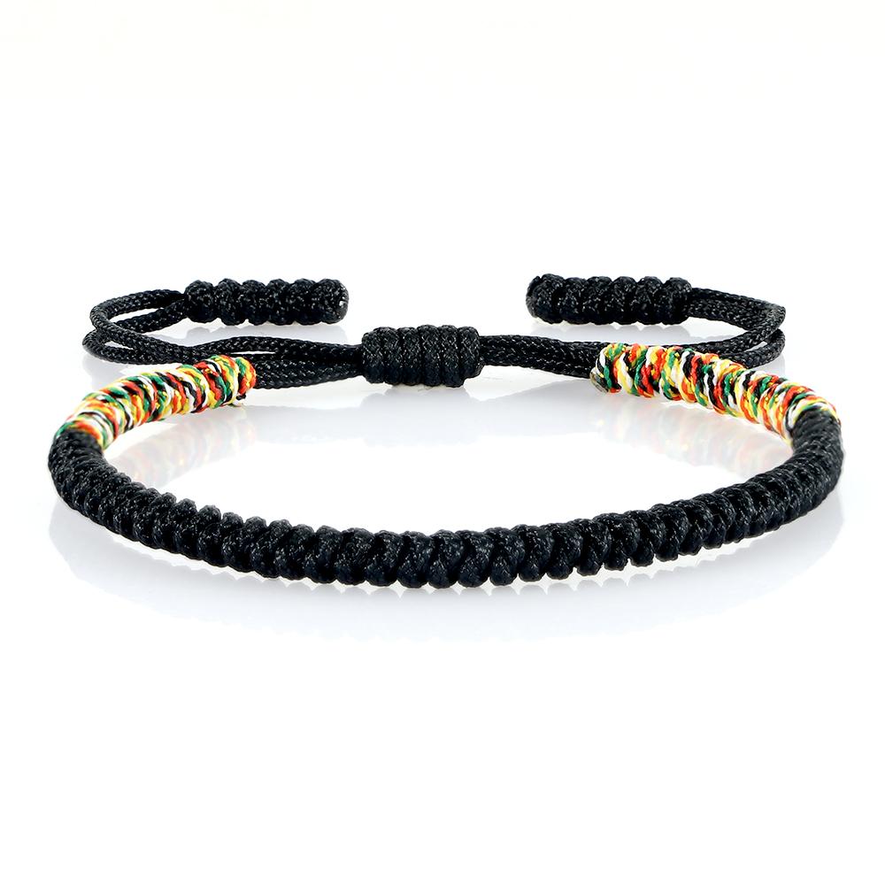 A Handmade Tibetan Buddhist Bracelet, Lucky Bracelet, Woven Black and Red String Bracelet for Men and Women, Couple Jewelry Gift
