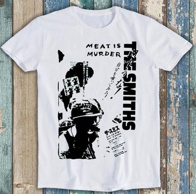 The Smiths Meat Is Murder Punk Rock Japonijos Muzika Dovana Marškinėliai Vyriški ir Moteriški Vienodi Apvalia Kaklo Grynos Medvilnės Marškinėliai
