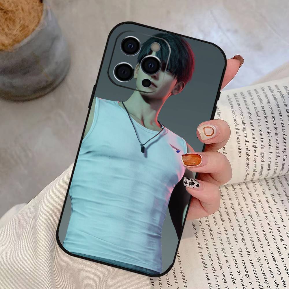 

Love D-Deepspac Caleb Phone Case For iPhone 17,16,15,14,13,12,11 Plus,Pro Max,XS,Soft Silicone Black Cover iPhone16ProMax