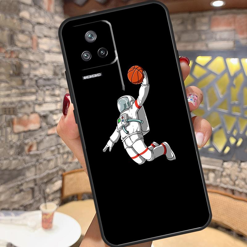 Astronaut Slam Dunk Basketball Case For Xiaomi 14T Pro 13T 11T 12T 13 14 15 Ultra POCO X6 X7 Pro X3 X5 M6 F5 F6 Pro Cover