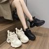 Daddy shoes women's casual leather small platform sneakers new versatile ins running shoes women