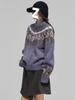 Winter 2025 Fair Isle Jacquard Ethnic-Style Knit Cardigan - Retro Loose Fit for Couples