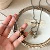 Elegant Spotted Tigers Eye Stone Necklace Elegant Mushroom Pendant Neck Chain Jewelry Perfect for Individualistic Style