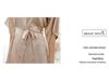 Women's Short-Sleeved Imitation Silk Pajamas and Bridal Morning Robe