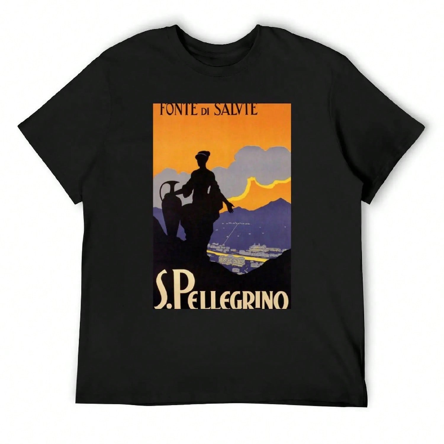 Vintage Travel - San Pellegrino T-Shirt S Anime Stuff T-Shirts Workout Shirt S разноцветный