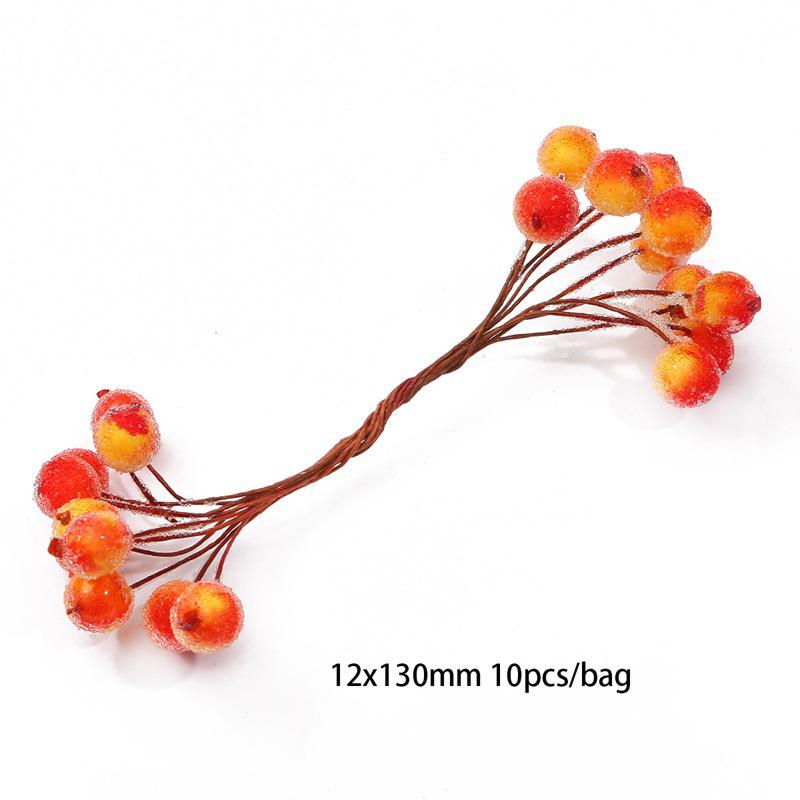 Orange Flower Double-Headed Stamen Foam Hairpin DIY Accessories