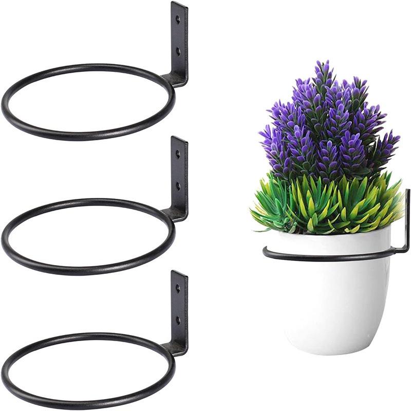 Wall-Mounted Metal Floral Plant Support Ring - Hanging Flower Pot Hanger