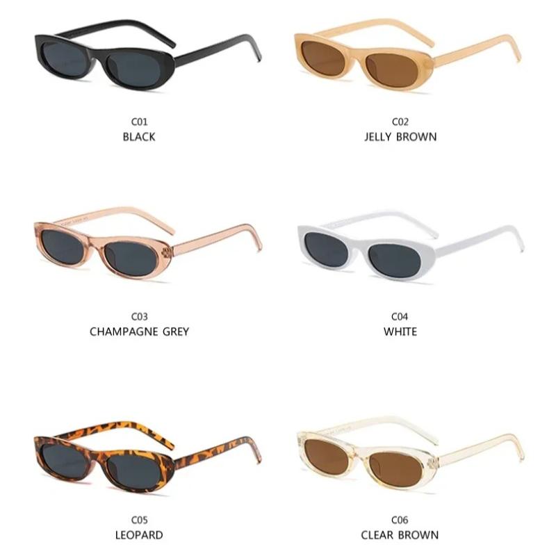 Retro Oval Frame Sunglasses Personalized Small Frame Trend Versatile Street Shooting Sun Glasses Female