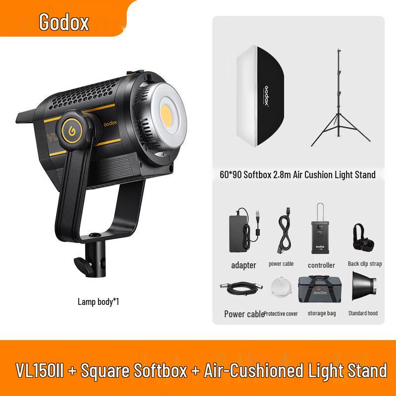 Godox VL150II LED Video Light Kit with Softbox and Stand