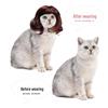 Holiday Party Pet Wig: Long Curly Cat Hairpiece