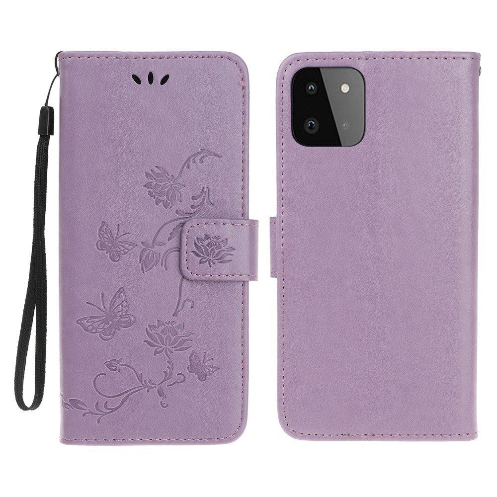 Flip case for Samsung Galaxy A22 5G, Butterfly, purple