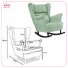 Zoja Rocking Chair Scandinavian Family Meble Pistachio Mint