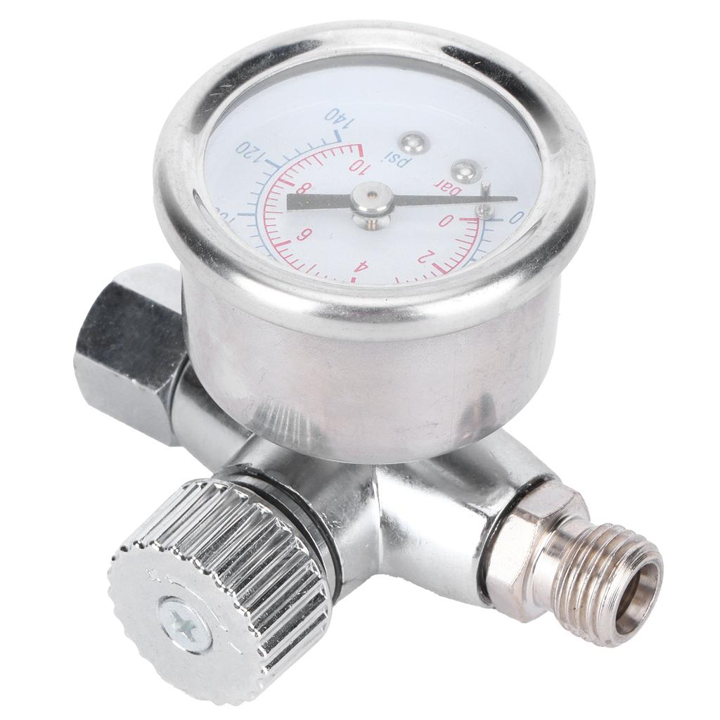 1/4in Spray Guns Air Pressure Regulator Pressure Regulating Adjusting Valve Gauge