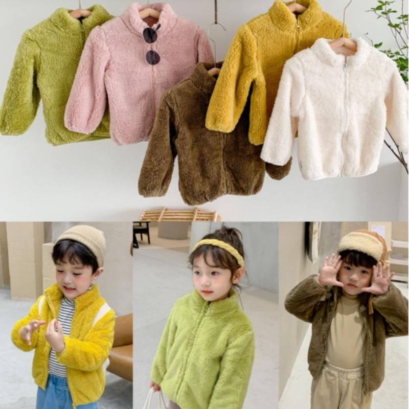 Children's Lamb Fleece Jacket Autumn/Winter Warm Jacket for Boys and Girls