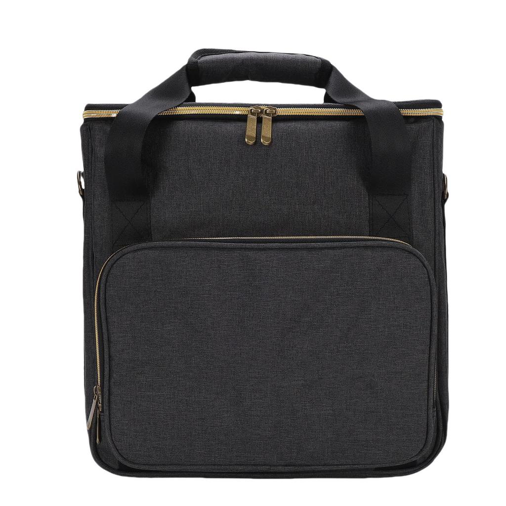 TOPINCN Record Storage Case, 10-Disc Bag, Fits 71012 Inch Records, 33x8x32cm, Cationic Fabric Material, Lightweight, LP Backpack, Dustproof