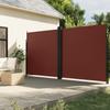 Vidaxl Foldable Side Awning, Brown, 200 X 1000 Cm