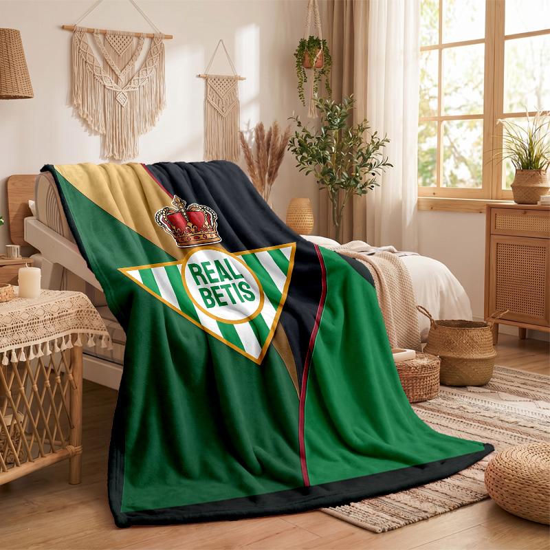 Real Betis Football Print Flannel Blanket Soft Warm Sofa Bed Throw Blanket For Home Office Bedroom