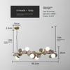 Art Designed Dining Chandelier Horizontal Ceiling Hanging Chandeliers Light Flower Branch Series Kitchen Island Pendant Lamp