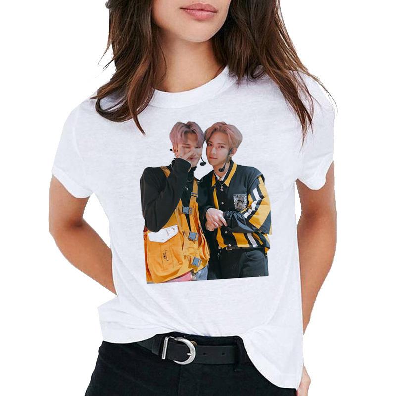 Ateez Top T Shirt Women Female Kawaii Hip Hop S Ulzzang Tshirt Casual Tshirt Tee Shirts Clothes Harajuku Korean Streetwear