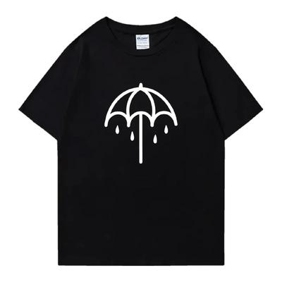 An Interesting Umbrella, Street Fashion Printed T-shirt for Men, 100% Pure Cotton Casual Loose and Breathable Top for Summer