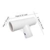 Adaptador de Mangueira de Piscina Premium Resistente à Ferrugem 40 mm Tee Reto Acoplamento em T PP Resistente Junta em T de Três Vias para Bomba INTEX 28273