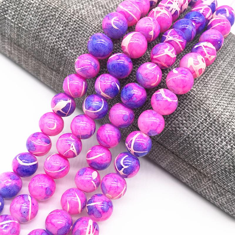 New 4/6/8mm Charm Double Salad Glass Beads Loose Spacer Beads for Jewellery Making Diy Bracelets Necklace Accessories