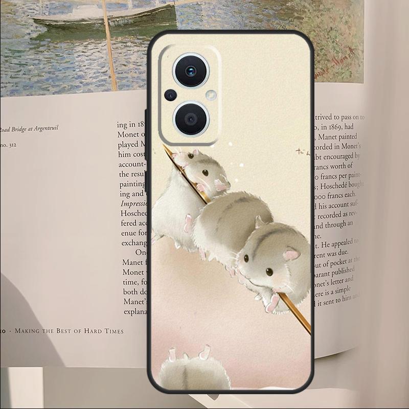 Kaninchen Maus Hamster Hülle Für OPPO Reno 14 13 11 10 Pro 12F 11F 13F 14F 7 8 Lite OPPO Find X6 X5 X8 X9 Pro Hülle