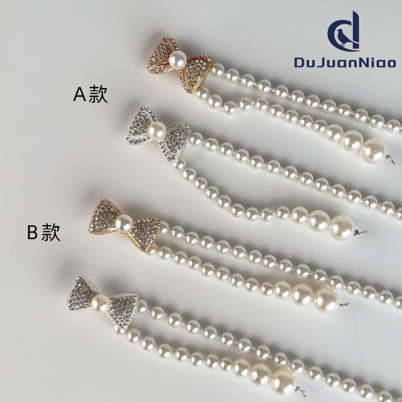 Pearl Waist Chain Ladies Belt Dress Decorative Rhinestones Beaded Waist Seal Elegant Women