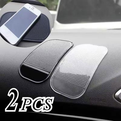 2 Stück Auto Armaturenbrett Anti-Rutsch-Matte Handy Anti-Rutsch Silikonmatte Universal Auto Klebepad Auto Gadgets Innenzubehör