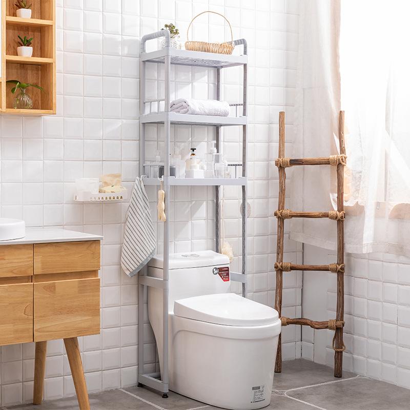 Üç seviyeli bir set depolama rafları, raflar, banyo düzenleyicileri, tuvalet üstü depolama dolabı, banyo rafları