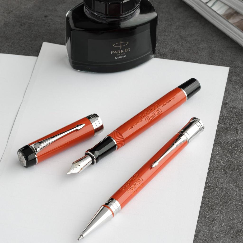 Parker Duofold Classic Big Red CT Ballpoint Medium Gift Officially Product Number 1931379 Pen, Nib, Oil-Based, Boxed, Imported,