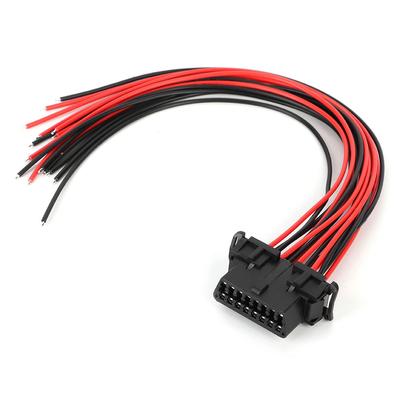 Adapter przedłużający złącze OBD2 16-pinowe męskie z otwartym kablem żeńskim pasuje do Kia