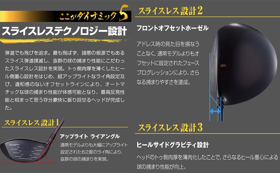 Dynagolf High Repulsion Dynamics Prestige Driver Drakon Hisho Shaft Specification Degree R 9.5