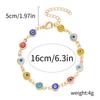 Lucky Turkish Evil Eyes Bracelets For Women Men Fashion Colorful Red Blue Demon Eye Metal Chain Bangles Good Luck Wealth Jewelry