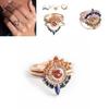 Beautiful Geometric Style Rose Gold Wedding Ring Set Perfect For Engagement Gifts