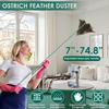 Feather Duster Telescopic Ostrich Feather Duster Ceiling Fans Feather Duster Reusable Ostrich Dusters For Home Cleaning Tools