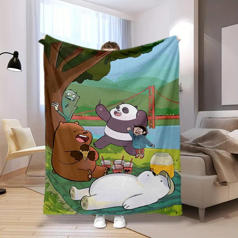 Cute Bear Blanket Suitable All Seasons Soft Comfortable Sofa Office Home Blanket Holiday Birthday Gift Blanket Soft And Comfortable