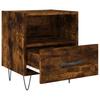 Nightstand Smoked Oak 40x35x47.5 Cm Engineered Wood