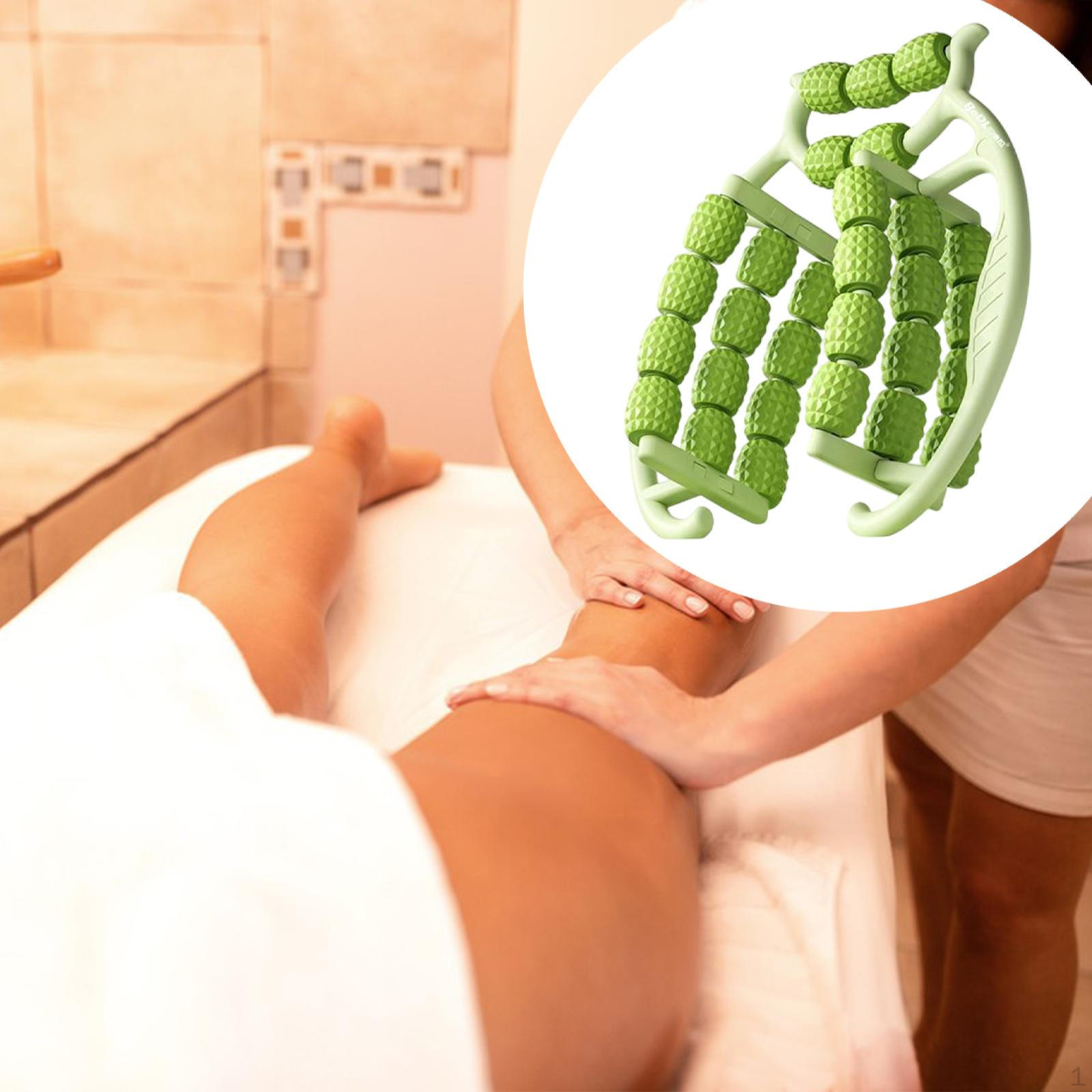 

29 колесиков роликовый ручной зажим для мышц, нога для плеч, голени, шеи зелёный